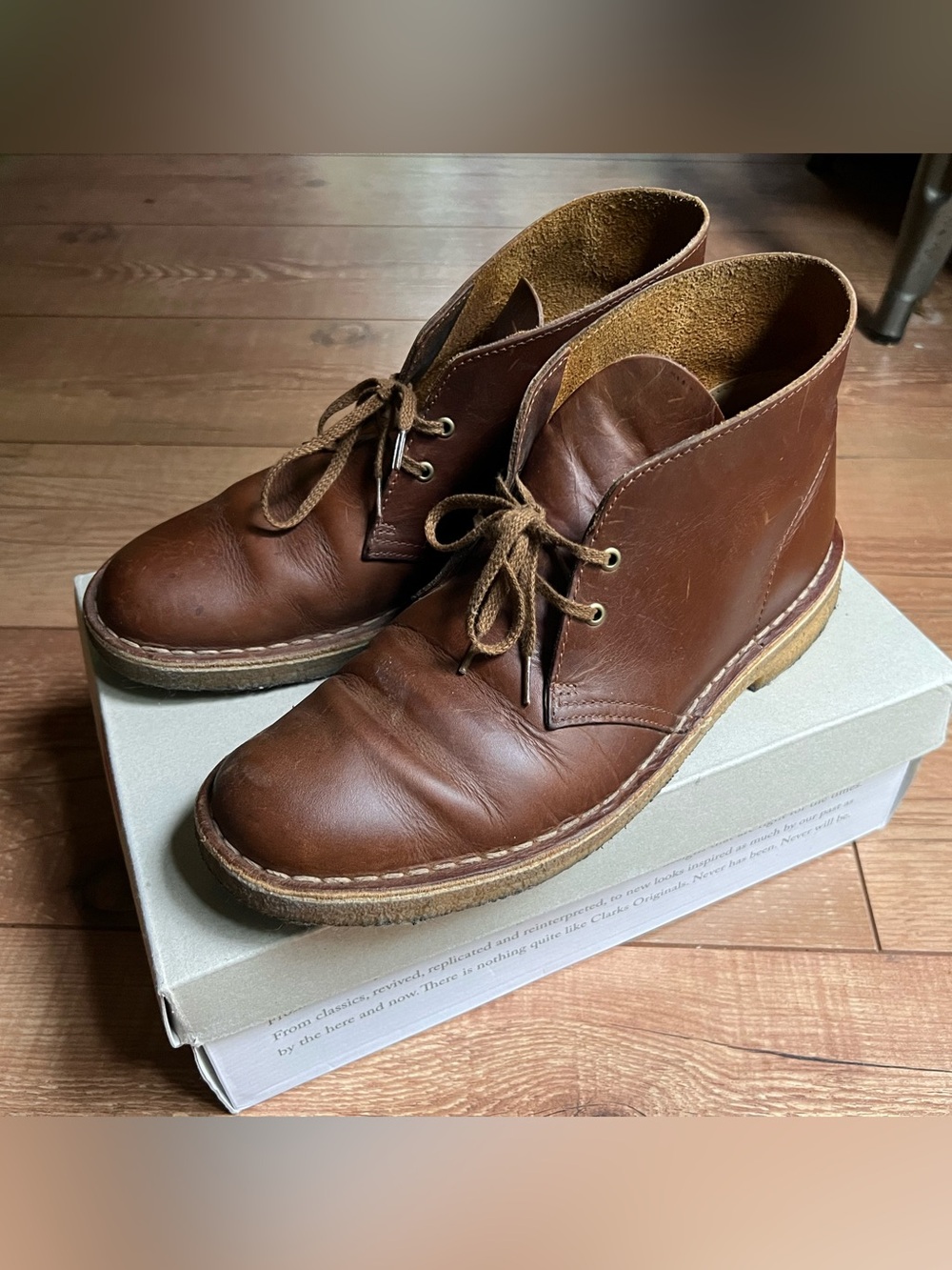 Clarks Originals Desert Boots in Beeswax leather - Picture 3 of 8